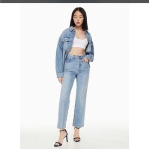 Denim Forum Light Blue Straight Leg Jeans